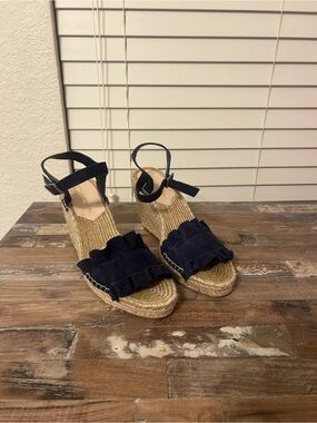 Loeffler Randall Navy Espadrille Wedge